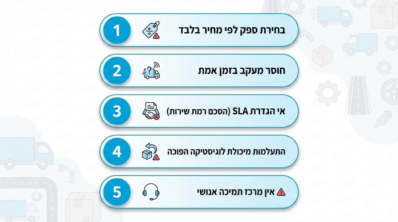 חמש טעויות נפוצות בבחירת חברת שליחויות לרכב ואיך להימנע מהן