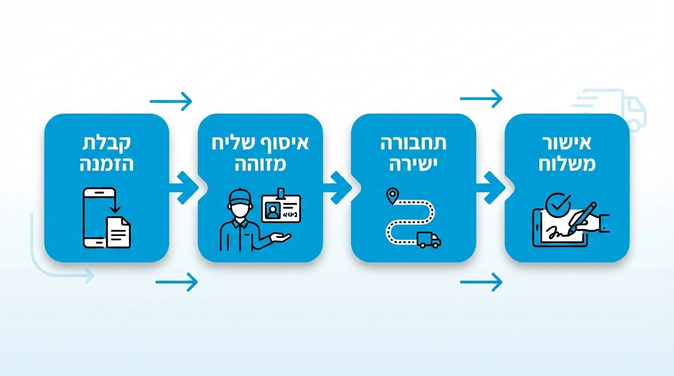 תהליך שליחויות לבנקים מאיסוף ועד אישור מסירה