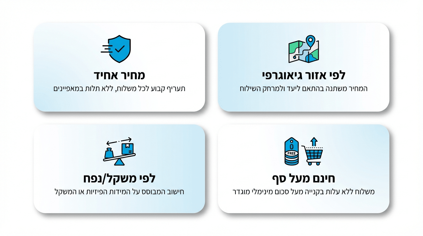 בניית מדיניות משלוחים שמעלה המרות בחנות אונליין