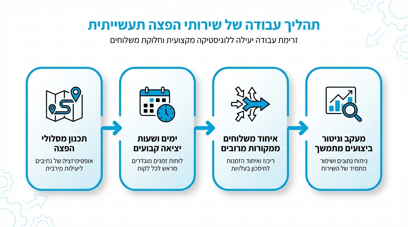 שירות הפצה לתעשייה - הבדל בין משלוחים למפעלים להפצה מנוהלת