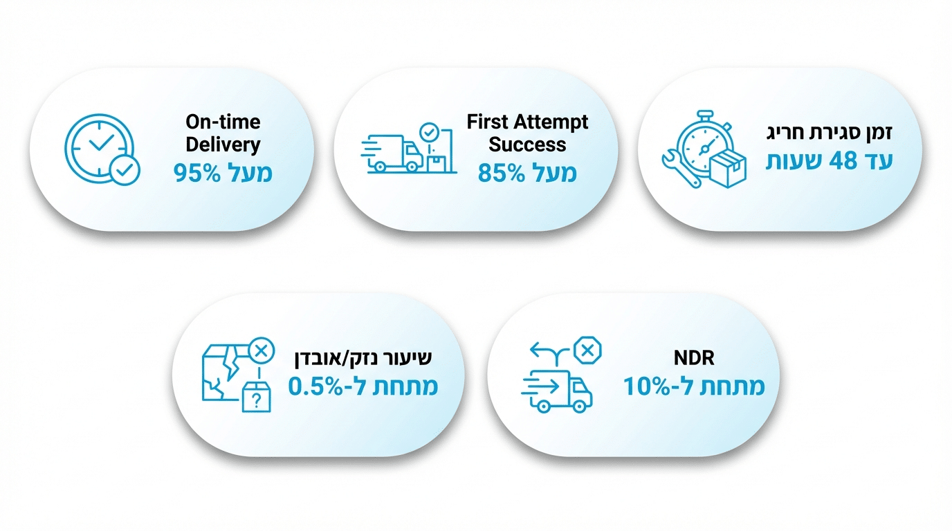 מדדי SLA במשלוחים לאתרי איקומרס - מה חשוב למדוד