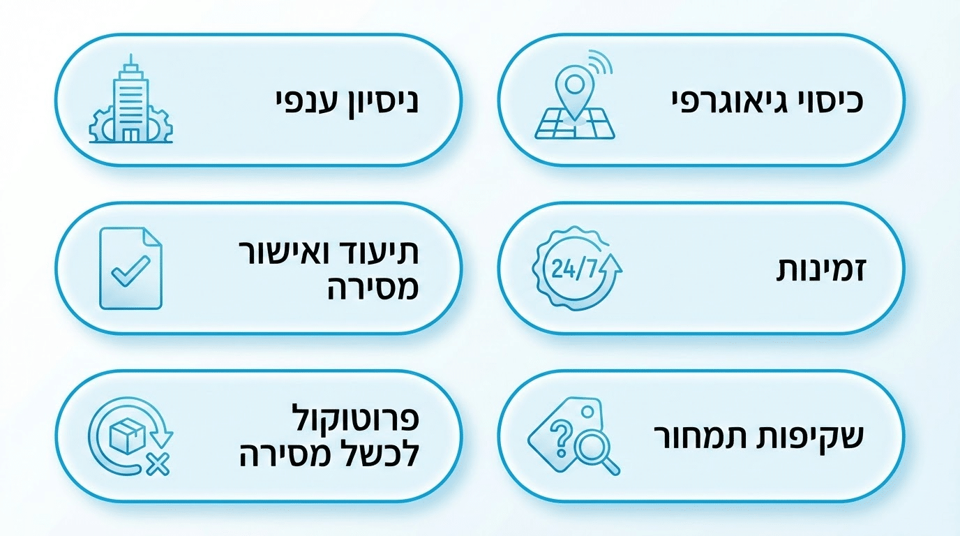בחירת חברת שליחויות מקצועית לענף הנדל