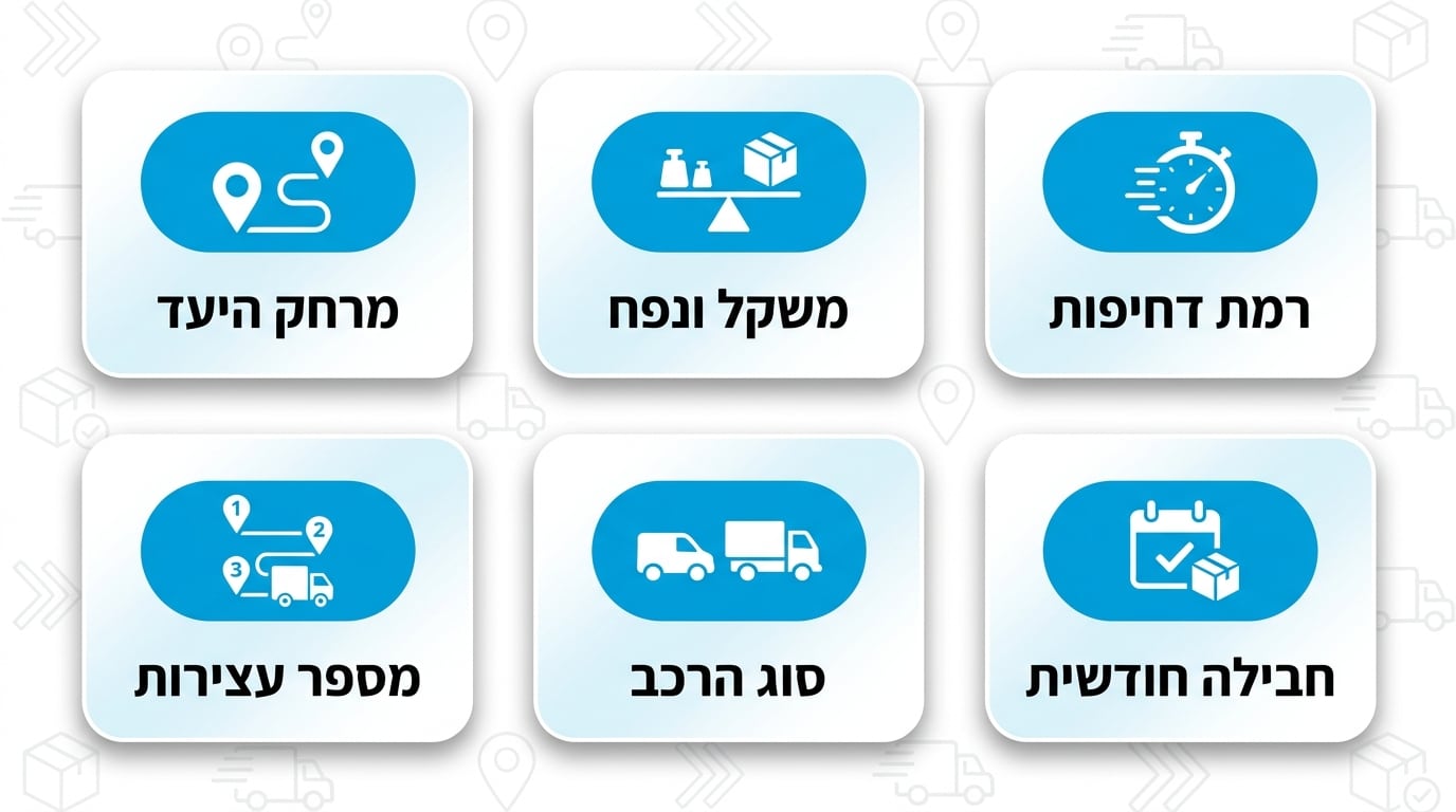תמחור שירותי שליחויות לעסקים בצפון הארץ – גורמים המשפיעים על המחיר