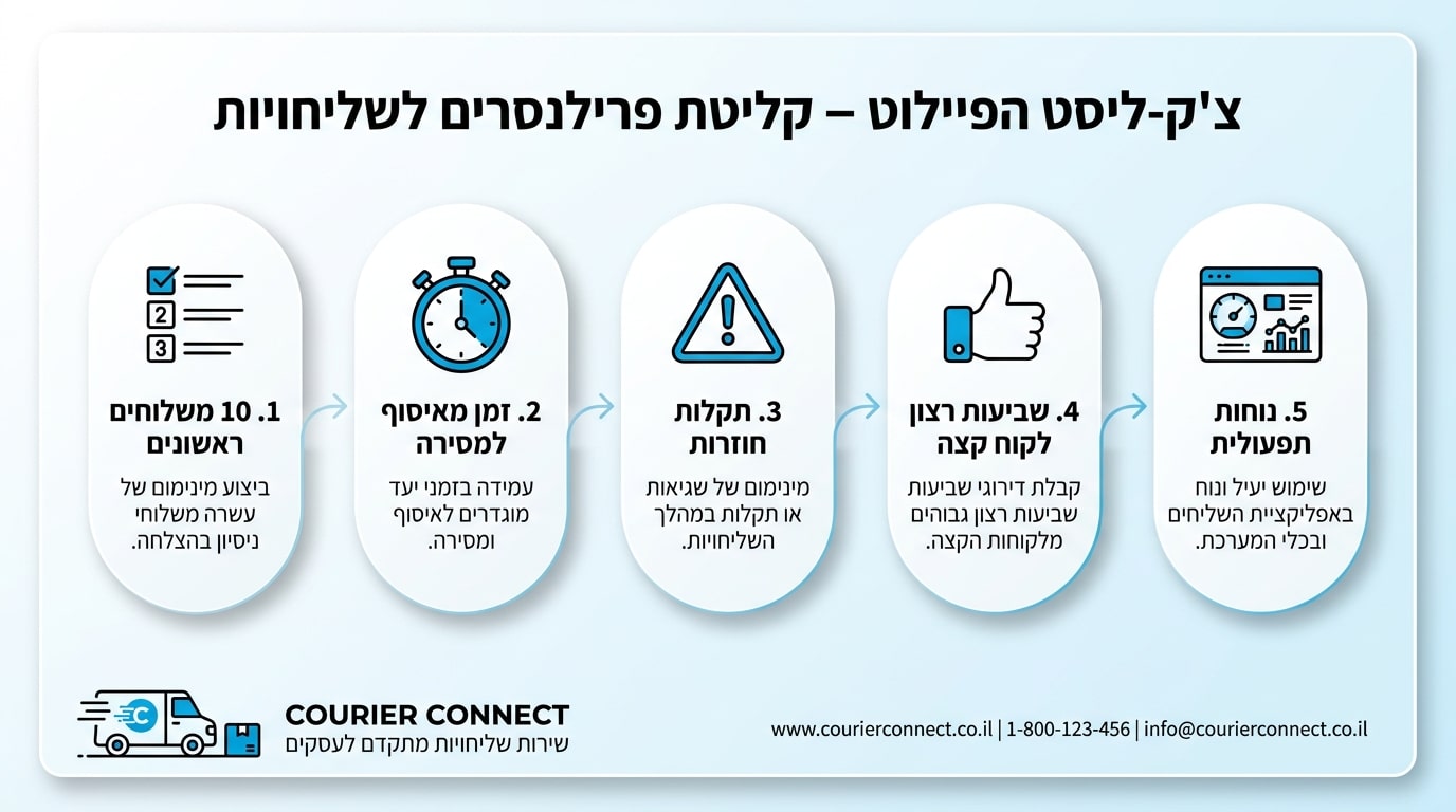 תהליך התחלה נכון עם שירות שליחויות לעצמאים